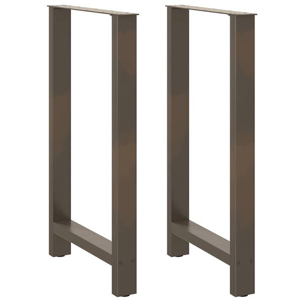 vidaXL Coffee Table Leg Set of 2 Natural steel Powder-coated steel