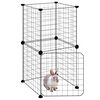 vidaXL Pet Cage Black Powder-coated steel Small Collapsible Pet Cage