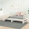 vidaXL Day Bed White Solid Pine Wood 2x Convertible Day Bed