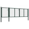 vidaXL Garden Gate Steel 157.5x29.5" Green