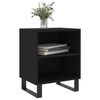vidaXL Bedside Cabinet Black Engineered wood Medium Bedside Cabinet