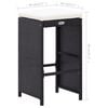vidaXL Garden Bar Set Black