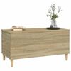 vidaXL Coffee Table Sonoma oak Engineered wood, solid eucalyptus wood
