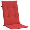 vidaXL Highback Chair Cushion Set of 6 Red 100% polyester One Size