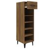 vidaXL Shoe Cabinet Brown Oak Engineered wood Small Shoe Cabinet