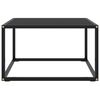 vidaXL Coffee Table Black Tempered Glass 23.6 x 23.6 x 13.8 in Durable