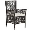 vidaXL 5 Piece Patio Dining Set Brown