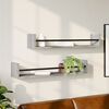 vidaXL Wall Shelf Set of 2 Grey Sonoma Engineered wood, steel Large