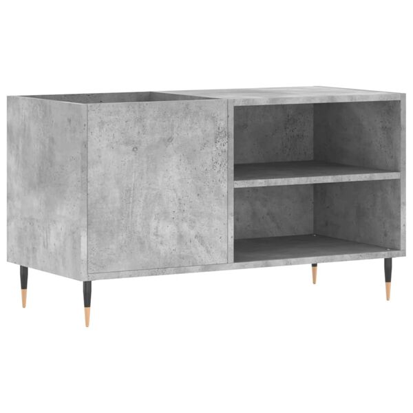 vidaXL Record Cabinet Concrete Grey Engineered wood, iron