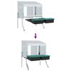 vidaXL Chicken Nesting Box 2 Compartments with Legs Galvanised Steel