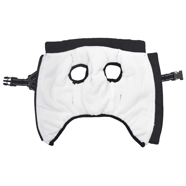 vidaXL Dog Coat Black Polyester, fleece S Waterproof materials