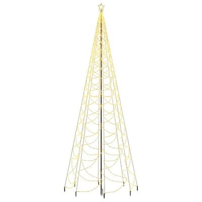 vidaXL Christmas Tree with Metal Post 1400 LEDs Warm White 16.4'