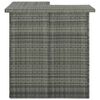 vidaXL Garden Bar Set Grey Poly rattan, powder-coated steel, 100% polyester