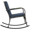 vidaXL Rocking Chair Anthracite PE Rattan, Powder-coated Steel, Polyester