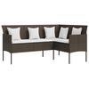 vidaXL Couch Sofa Set Brown PE rattan Large Modular Couch Sofa Set