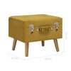 vidaXL Stool Mustard yellow and gold Velvet, solid pinewood Small