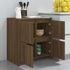 vidaXL Sideboard Brown oak Engineered wood Medium Sideboard