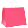 vidaXL Paper Bags 250 pcs with Handles Pink 32x22x24 cm
