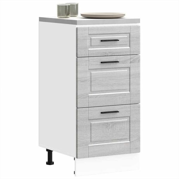 vidaXL Kitchen Base Cabinet Grey Sonoma Engineered Wood Medium