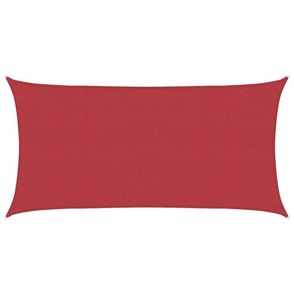 vidaXL Sunshade Sail 1.75 oz/ft² Red 6.6x11.5' HDPE