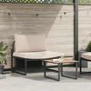 vidaXL Garden Sofa Set 2 pcs Taupe Steel
