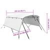 vidaXL 4-bow Bimini Top with Sidewalls 95.7x(90.6-96.1)x53.9"