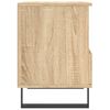 vidaXL Bedside Cabinet Sonoma Oak Engineered Wood, Metal Bedside Cabinet
