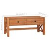 vidaXL TV Cabinet Natural Teak Teak Wood, Plywood Medium TV Cabinet