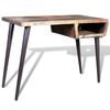 vidaXL Desk Multi-color Reclaimed wood, Painted iron 43.3 x 19.7 x 31.5 in