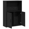 vidaXL Bookcase Black Oak Engineered wood Medium Bookcase Rectangular