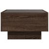 vidaXL Coffee Table Brown oak Engineered wood, glass 19.7x19.7x11.8 in