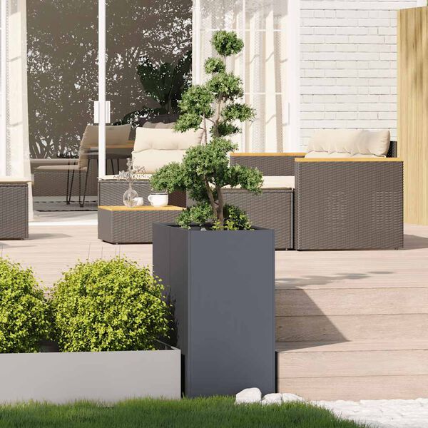 vidaXL Planter Anthracite Cold-rolled steel Large Decorative Inlays