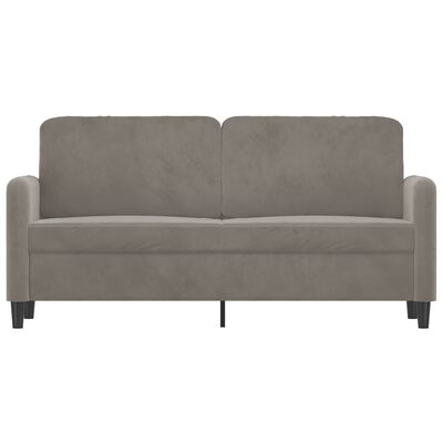 vidaXL 2-Seater Sofa Light Gray 55.1" Velvet