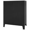 vidaXL Chest Of Drawers Black Sheet Metal Medium Chest Of Drawers