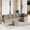 vidaXL Garden Sofa Set Beige, Light Grey, Brown