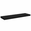 vidaXL Wall Shelf Set of 2 Black Honeycomb MDF and Metal 31.5 in