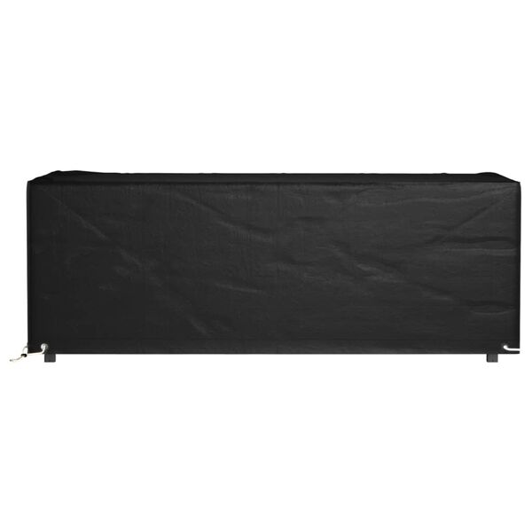 vidaXL Garden Furniture Cover Black Polyethylene, aluminum