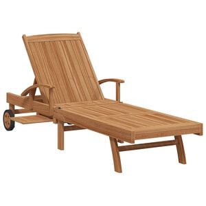 vidaXL Sun lounger Brown 76.77 x 23.23 x 30.91 in Solid Teak Wood