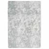 vidaXL Shaggy Rug Silver Grey 100% Polyester 94.5 x 133.9 in Foldable