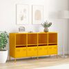 vidaXL Sideboard Mustard Yellow Cold-rolled Steel Large Sideboard