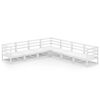 vidaXL 7 Piece Patio Lounge Set White Solid Pinewood