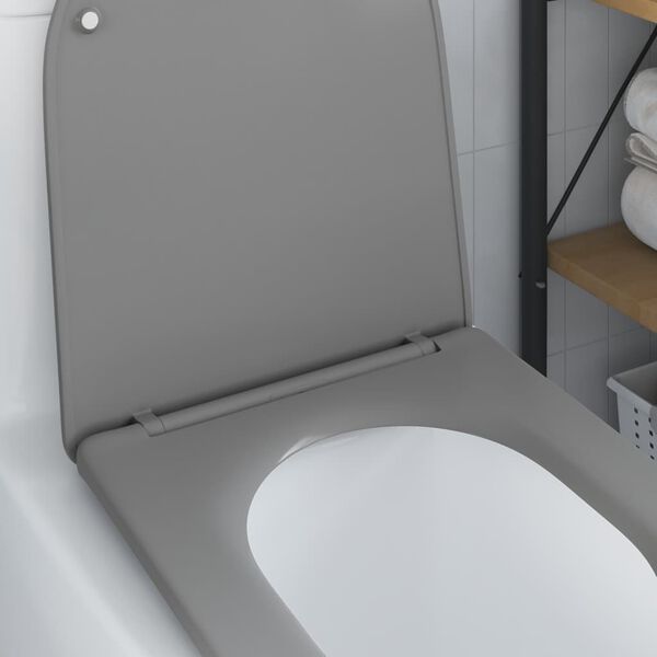 vidaXL Quick Release Toilet suitable for Seat Gray 44 x 36.4 x 3.4 cm