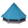 vidaXL Family Tipi Tent Folding with Roof Blue 404 x 370 x 270 cm