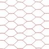 vidaXL Chicken Wire Fence Steel with PVC Coating 82.0x3.9' Red