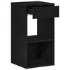 vidaXL Bedside Cabinet Black Oak Engineered wood Standard