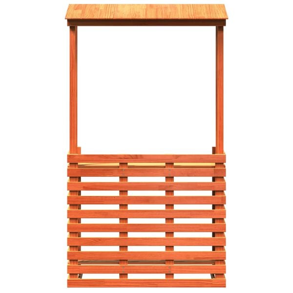 vidaXL Outdoor Bar Table Wax brown Solid pine wood Medium