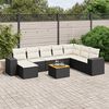 vidaXL Garden Sofa Set Black, Cream