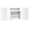 vidaXL Reception Desk White Engineered wood Large Reception Desk