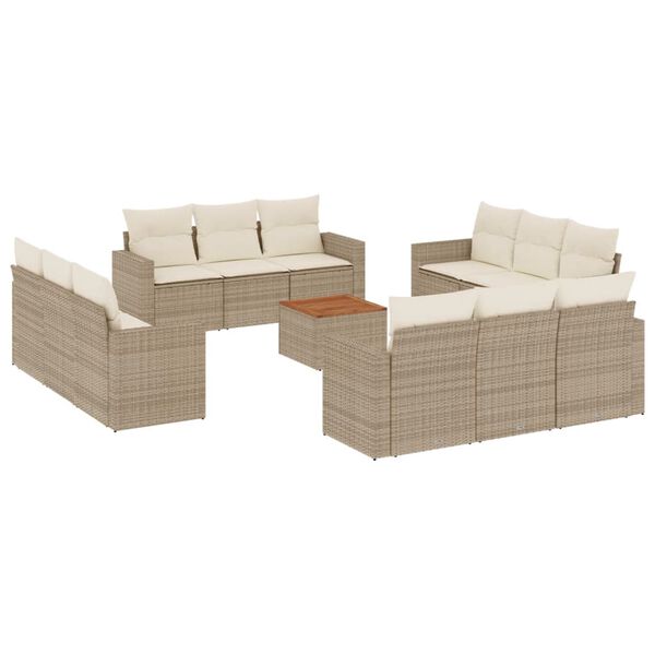 vidaXL Garden Sofa Set Beige