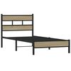 vidaXL Bed Frame Sonoma Oak Steel Twin Bed Frame Rectangular Modern